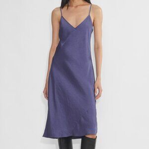 LOOKING FOR ** Aritzia Wilfred Only Slip Satin Midi Dress Color Ashen Size XXS *